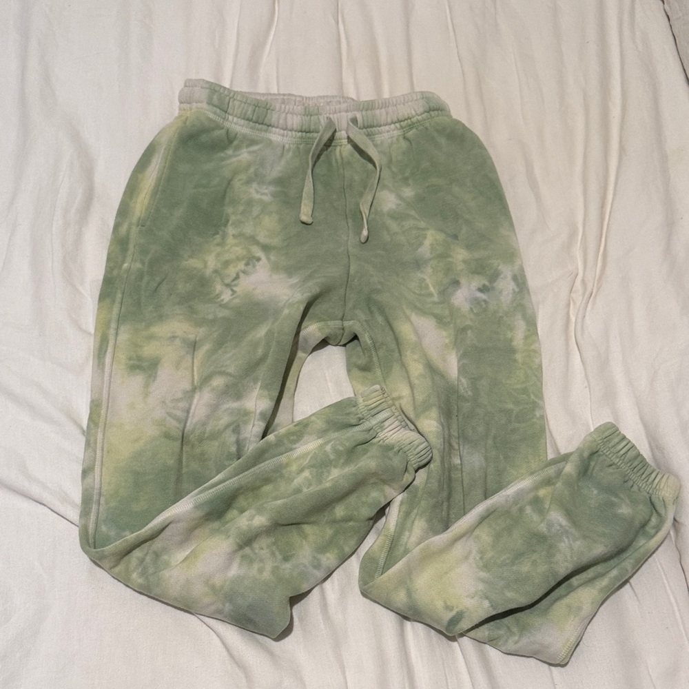 Richer poorer Green Tie-Dye Jogger Sweatpants small (see last pic- one mark)